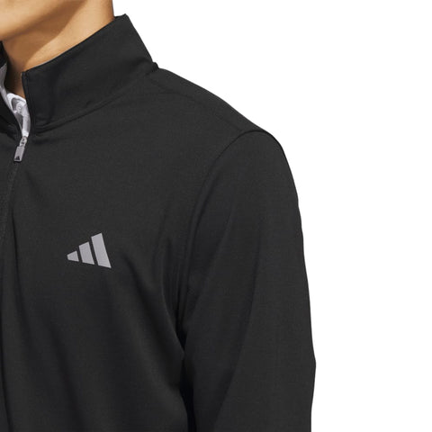 Schwarze Adidas Trainingsjacke mit Reißverschluss und Logo