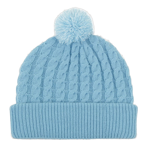 Cable Knit Pom Pom