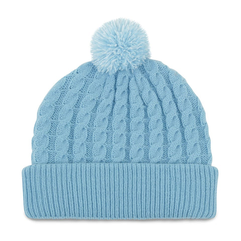 Cable Knit Pom Pom