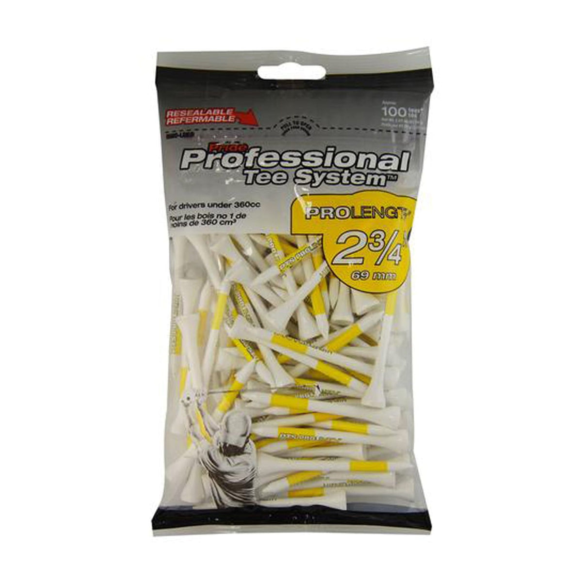 PTS 2 3/4" [100Tees] Gelb/Weiß