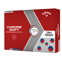 Chrome Soft (22) [12 Balls] Truvis Red/Blue