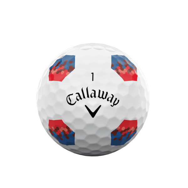 Chrome Soft (22) [12 Balls] Truvis Red/Blue
