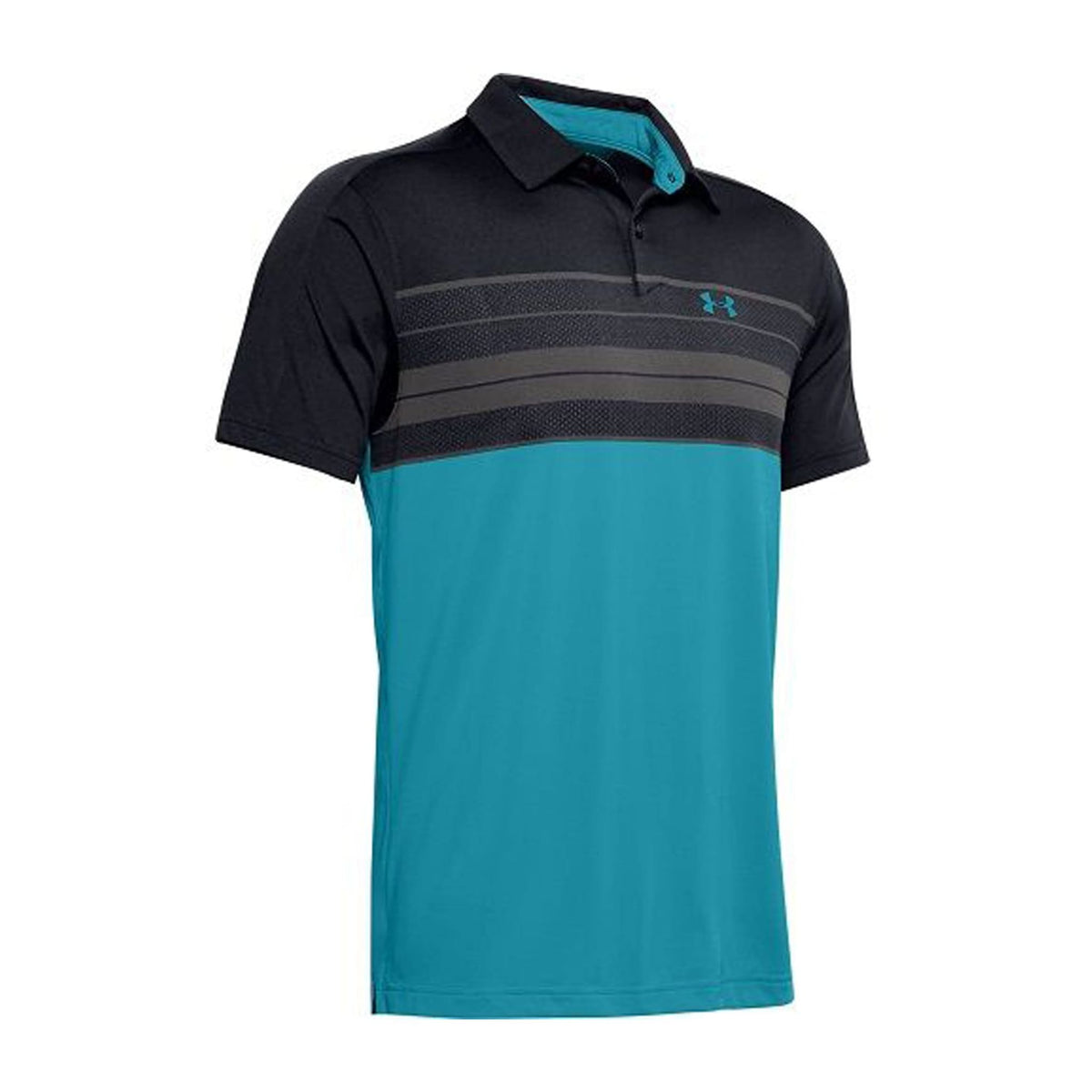 Vanish Chest Stripe Polo Black/Grey/Escape