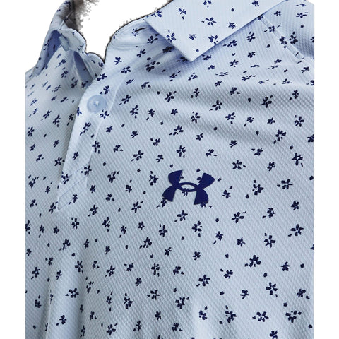 Polo Kurzarm Iso-Chill Floral Dash Hellblau Herren Herren