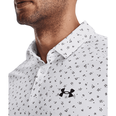 Polo Kurzarm Iso-Chill Floral Dash Weiss Herren