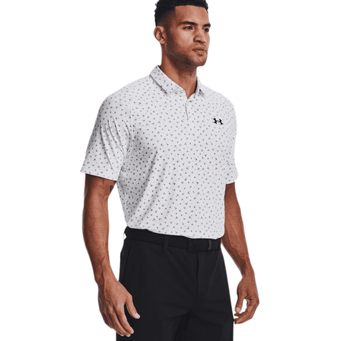 Polo Kurzarm Iso-Chill Floral Dash Weiss Herren
