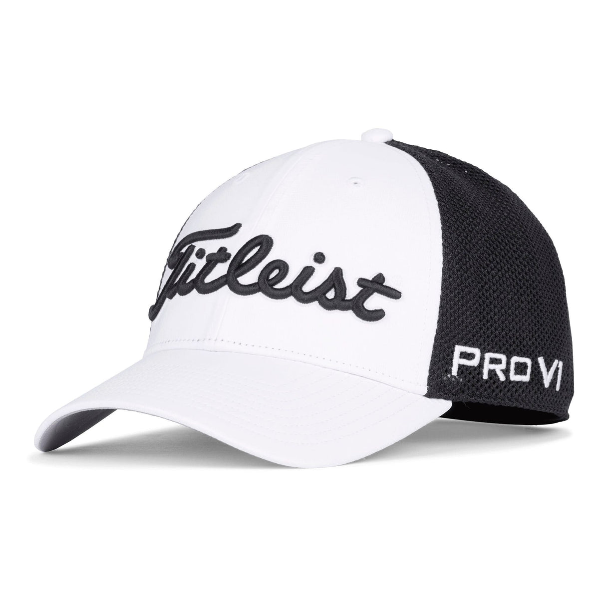 Tour Performance Mesh Golfkappe Weiß/Schwarz Herre