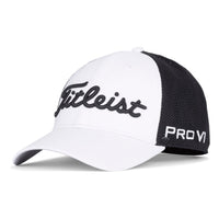 Tour Performance Mesh Golfkappe Weiß/Schwarz Herre