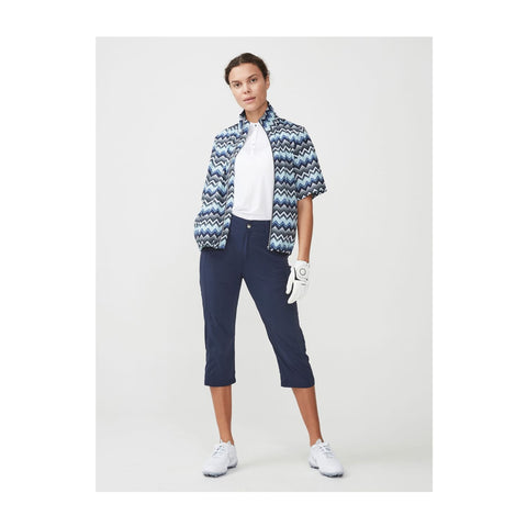 Pocket SS Wind Jacket Zigzag Blue