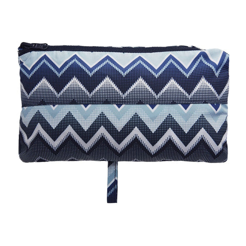 Pocket SS Wind Jacket Zigzag Blue