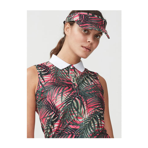 Element AOP Polo Palm Fuchsia Damen