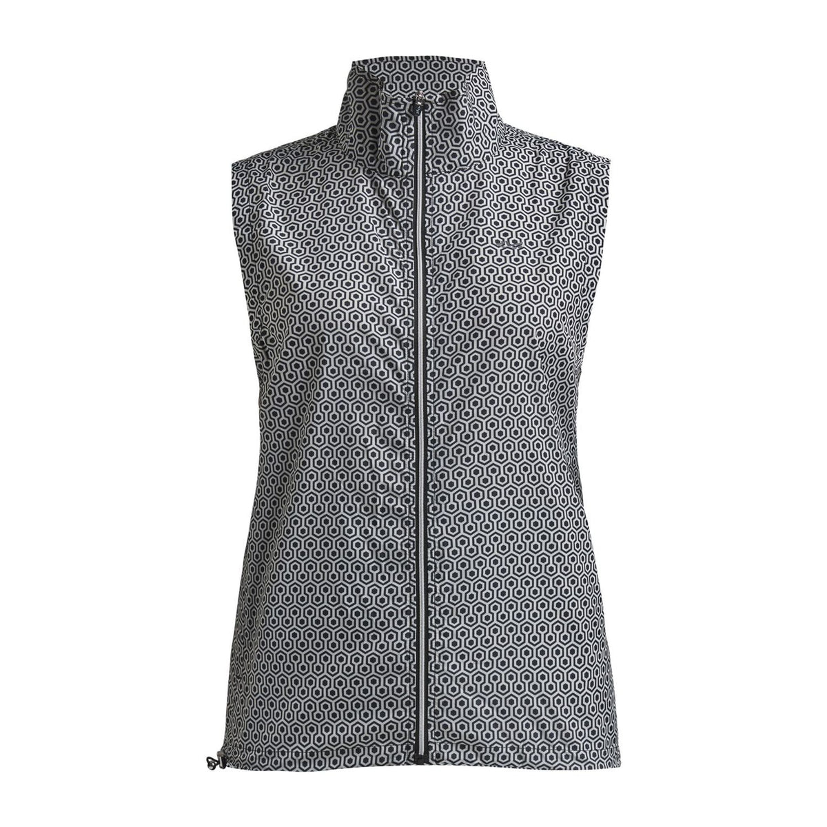 Röhnisch Pocket Wind Vest Geo Comb Black Damen