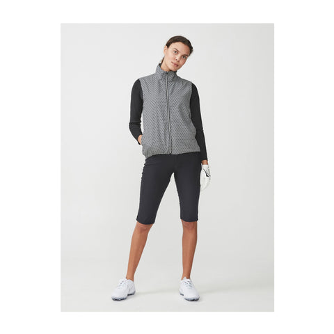 Pocket Wind Vest Geo Comb Black Damen