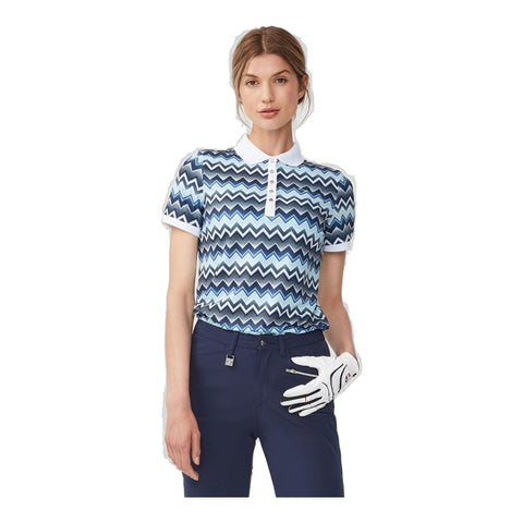 Element Polo Zigzag Blue Damen