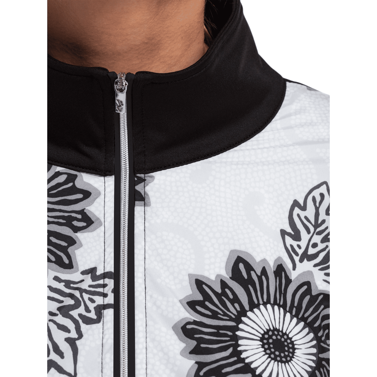 Röhnisch Jacke Swing Schwarz Massai Flower Damen