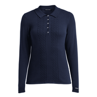 Polo Knitted Langarm Navyblau