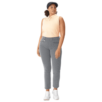 Smooth Golfhose Navyblau Fog Kariert Damen
