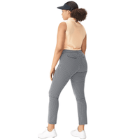 Smooth Golfhose Navyblau Fog Kariert Damen
