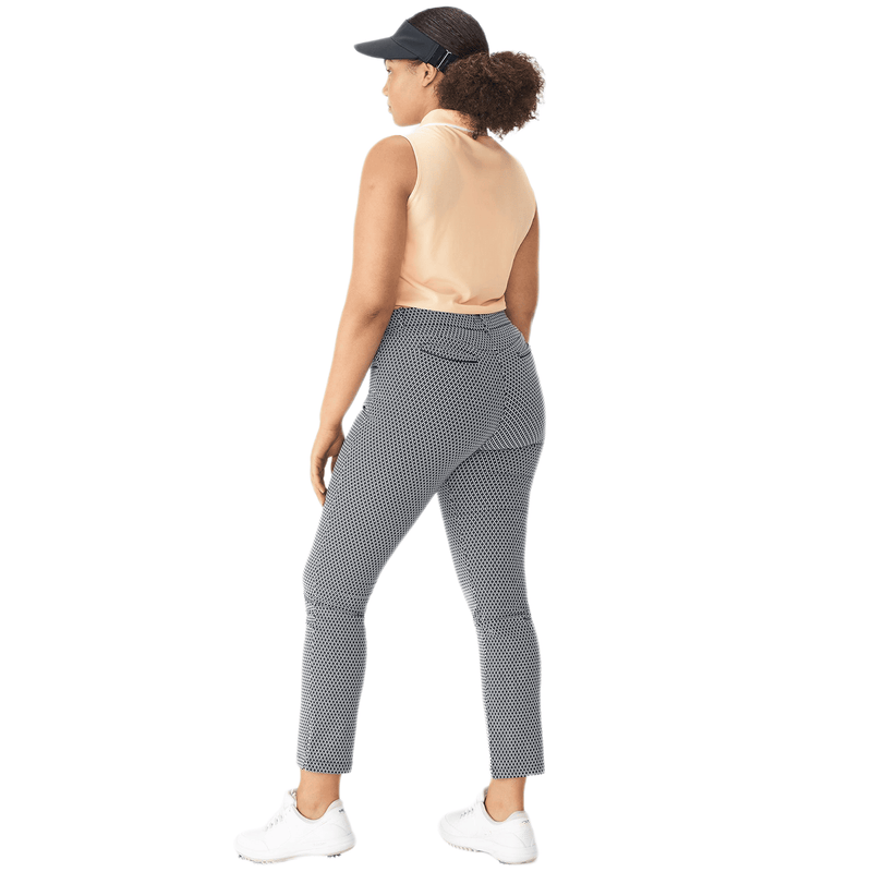 Smooth Golfhose Navyblau Fog Kariert Damen