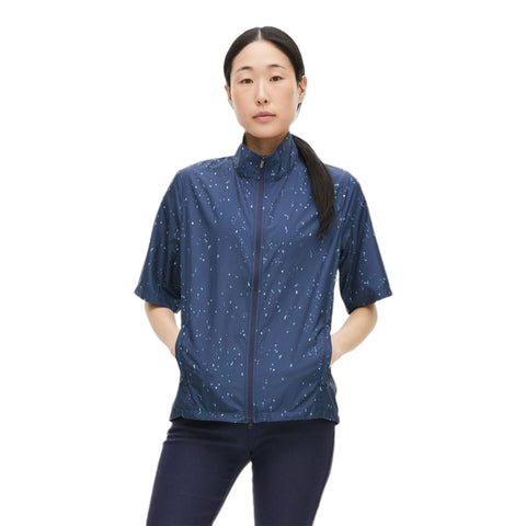 W Wind SS Packable Navy Micro Spot Damen