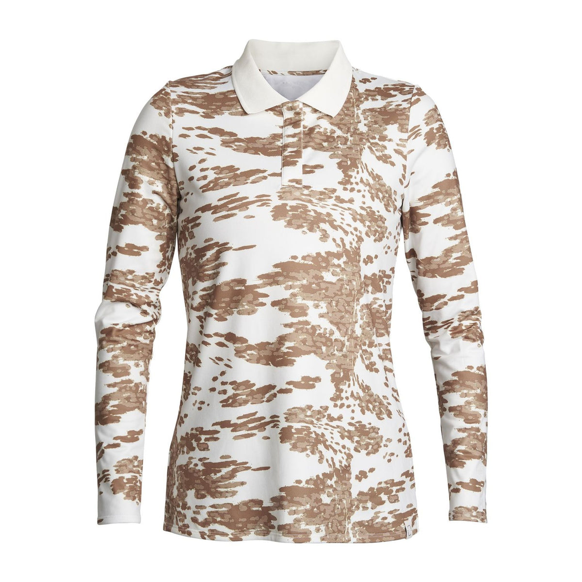 Röhnisch W Polo Sia Langarm Beige/Camo Damen