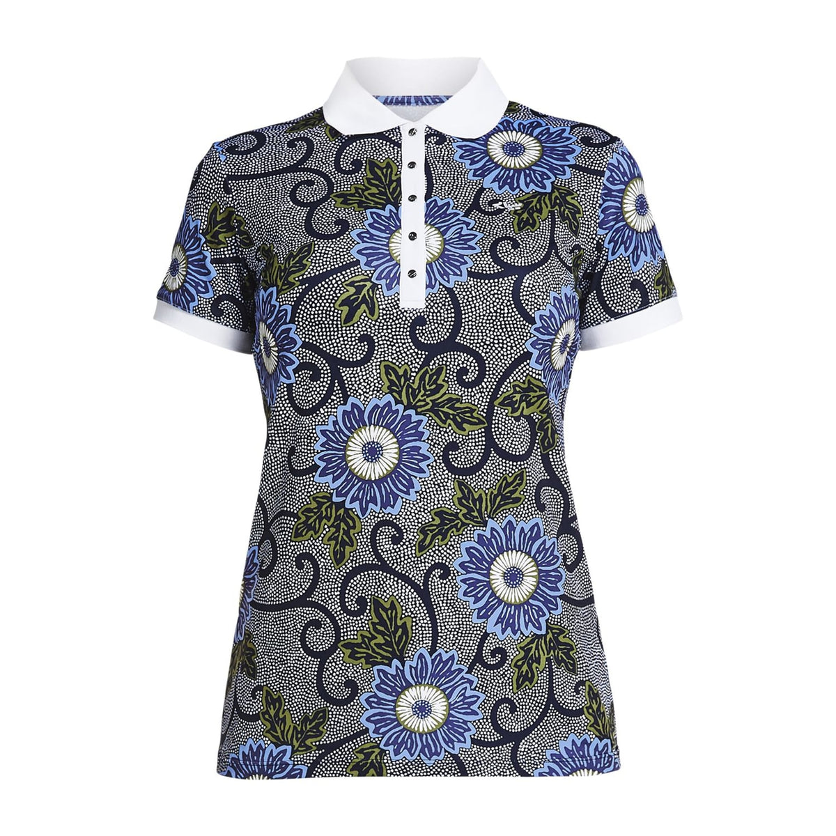 Polo AOP Blau Massai Flower