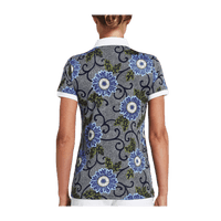 Röhnisch Polo AOP Blau Massai Flower Damen