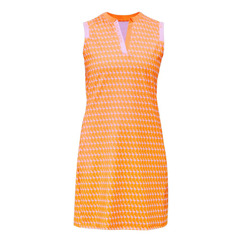 Abby Golf Kleid Damen Flamingo Aop Orange Ärmellos Damen