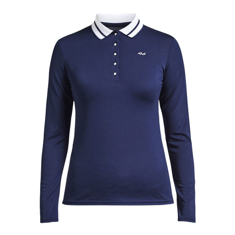 Polo Pim Langarm Indigo Night Damen