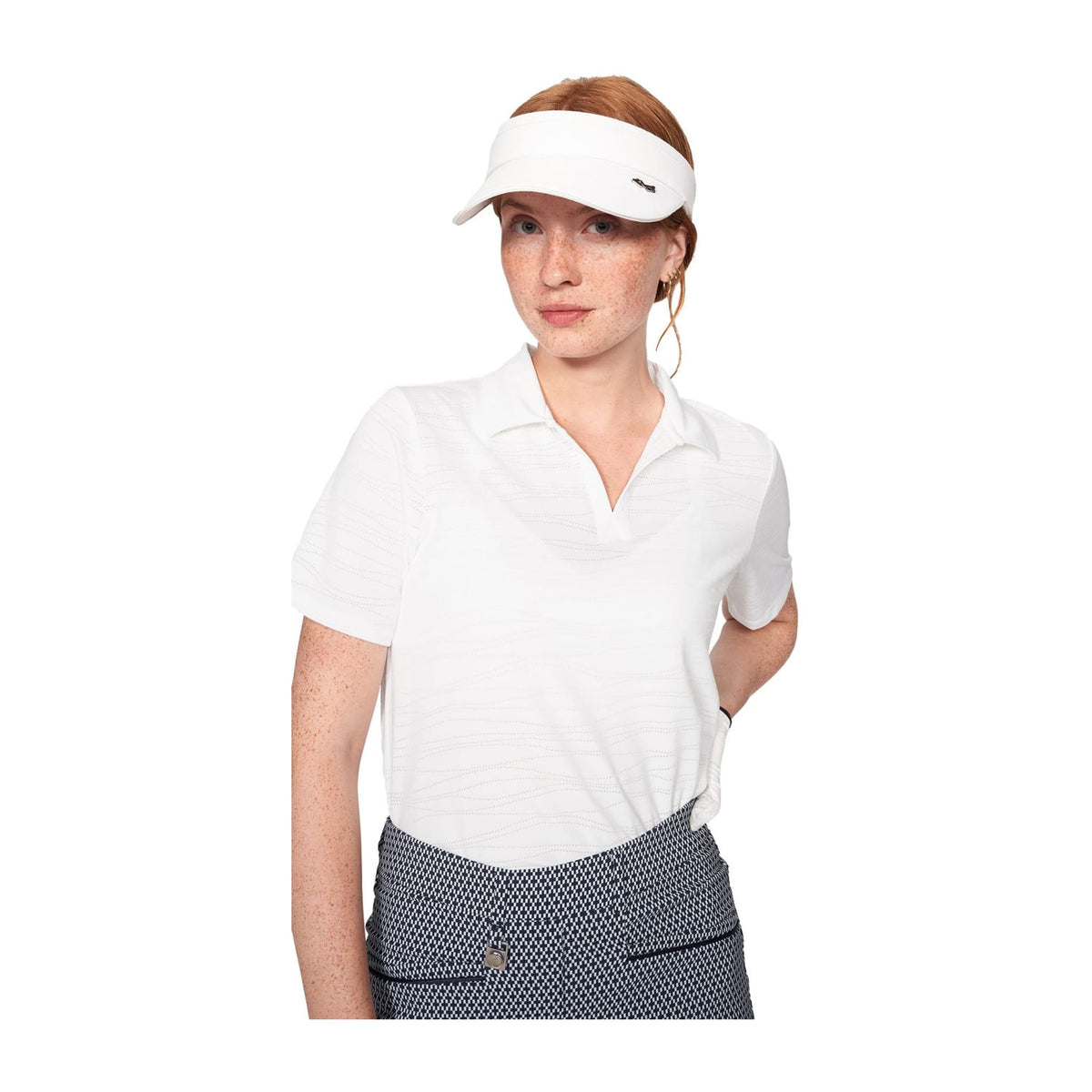 W Zoey SS Polo White