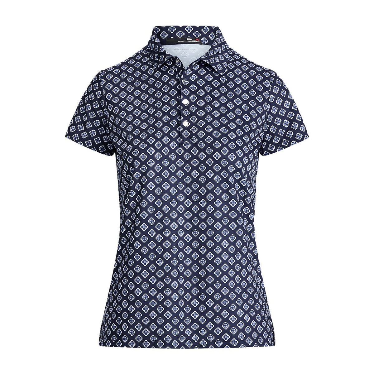 Ralph Lauren W Printed Airflow SS Polo Navy Damen