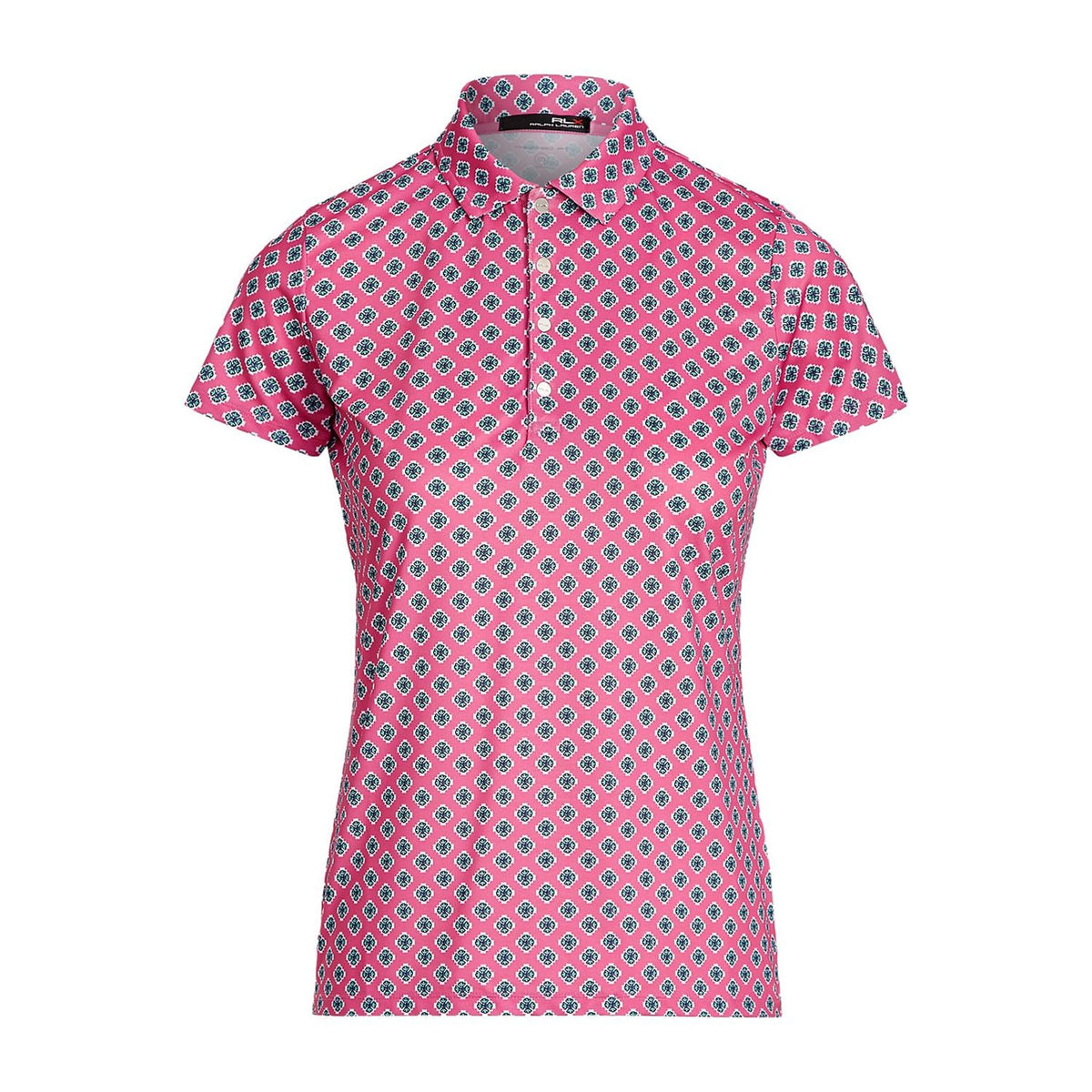 Ralph Lauren W Printed Airflow SS Polo Rose Damen