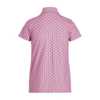 Ralph Lauren W Printed Airflow SS Polo Rose Damen