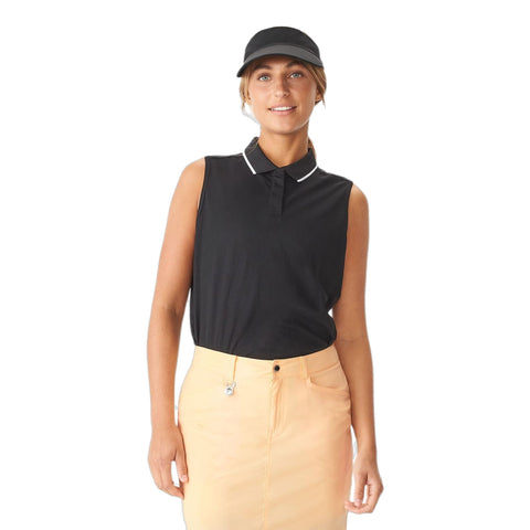 Mildred Golf Polo Ärmellos Schwarz Damen Damen