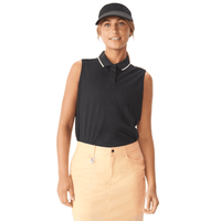 Mildred Golf Polo Ärmellos Schwarz Damen