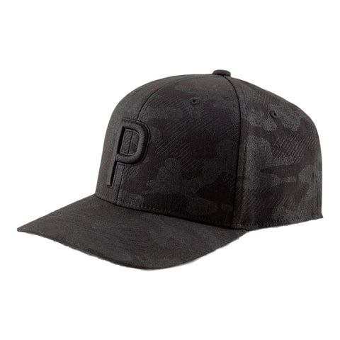 P Snapback Golfkappe Camo Muster Schwarz Herren Herren