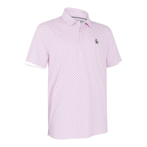 Polo SS Retro Geo Print Herren