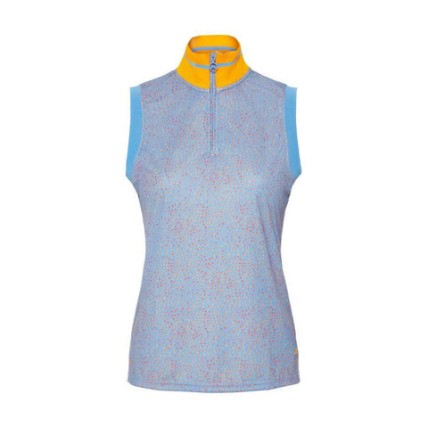 W Audrey-TX Jersey SL Polo Lake Blue Dot