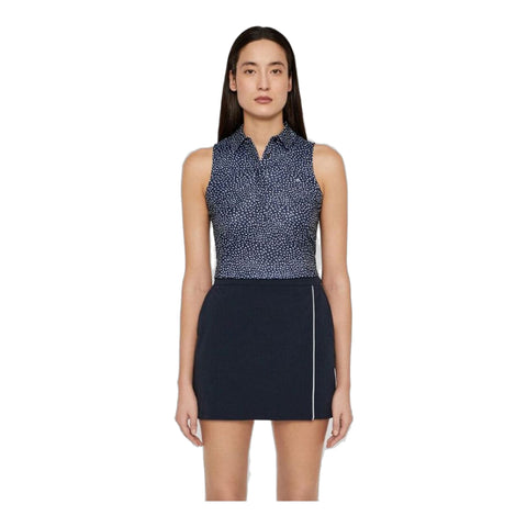 W Dena Print-TX Jersey SL Polo White Dot Damen