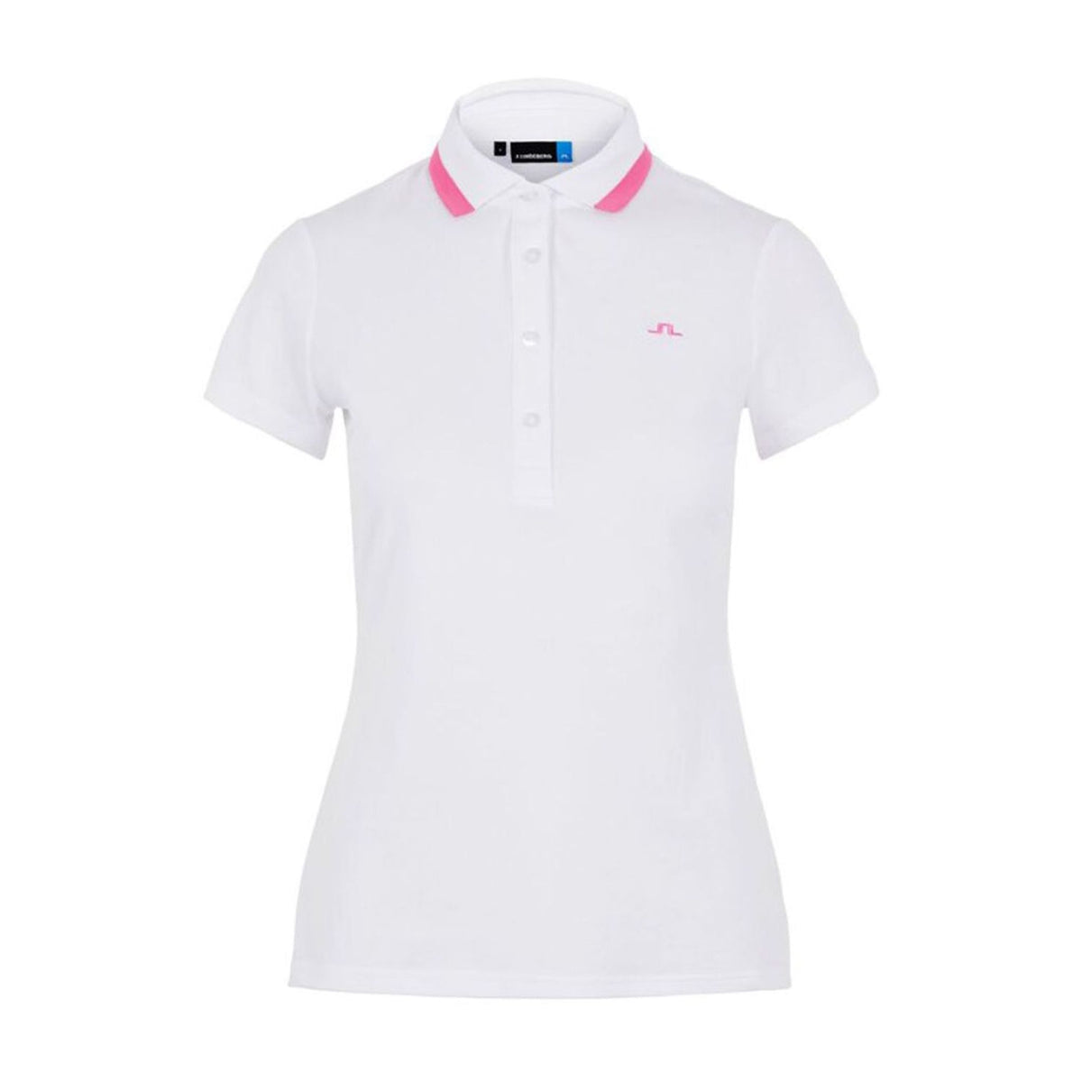 J. Lindeberg W Alve-Cotton Poly Polo White Damen