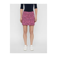 J. Lindeberg W Thea TX Jersey Skirt Pink Leopard Damen