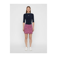 J. Lindeberg W Thea TX Jersey Skirt Pink Leopard Damen