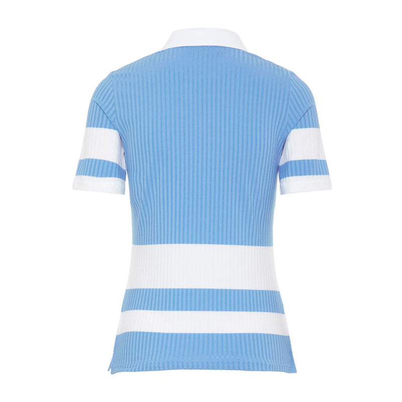 J. Lindeberg W Natasha-Rib Jersey Polo Lake Blue Damen