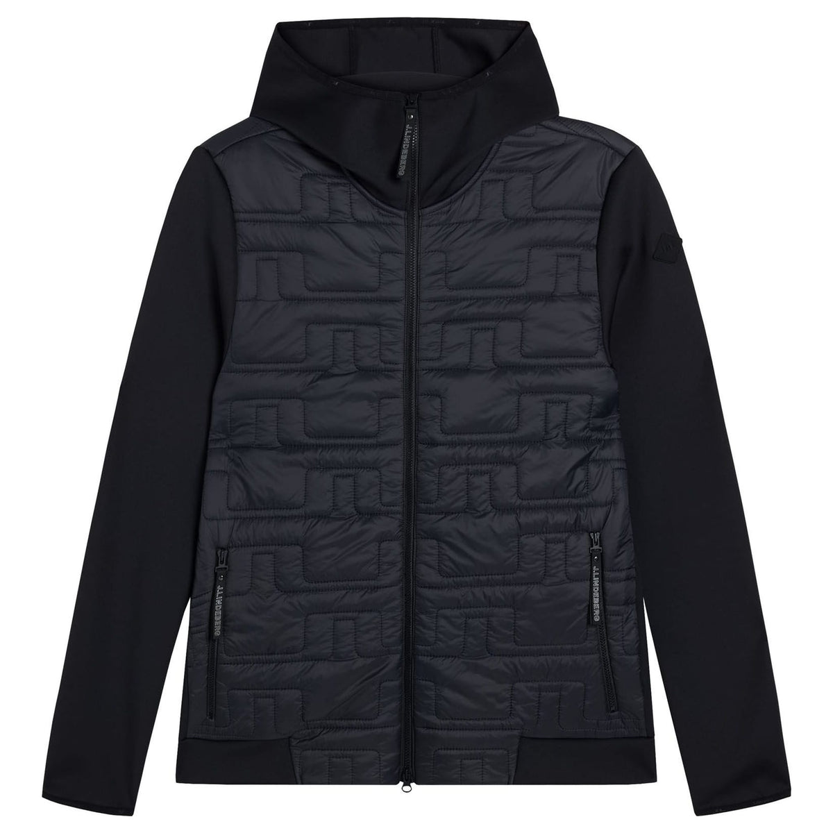 Quilt Hybrid Hood Jacket Herren Schwarz