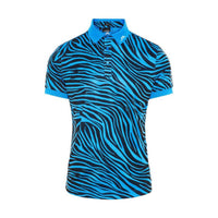 M Tour Tech Print Slim Fit-TX Polo Zebra Worl Blu