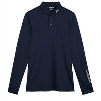 Tour Tech Golf Polo Langarm Navy Melange Herren