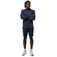 Tour Tech Golf Polo Langarm Navy Melange Herren