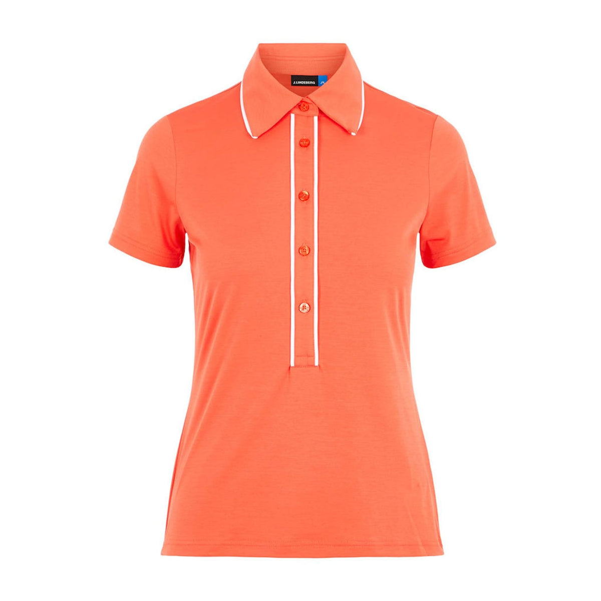 W Flor-Ultra Light Jersey Polo Tomato Red