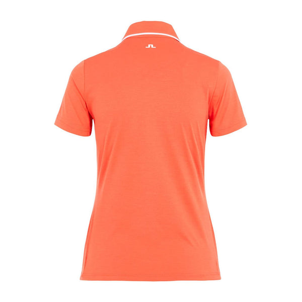 W Flor-Ultra Light Jersey Polo Tomato Red
