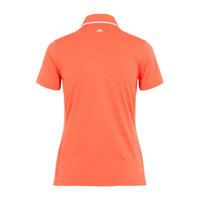 J. Lindeberg W Flor-Ultra Light Jersey Polo Tomato Red Damen